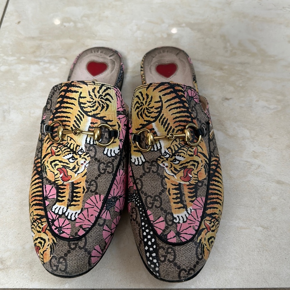 Gucci Princetown Mules- Tiger Bengal Print Size 39